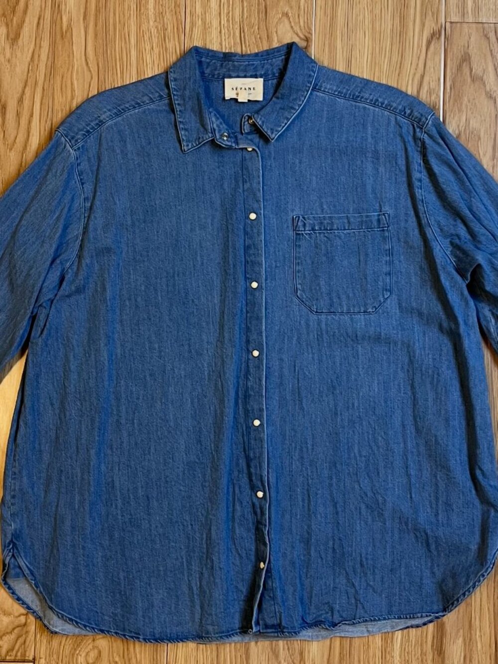 Very Good Condition* Sezane Max Shirt Baby blue | 8